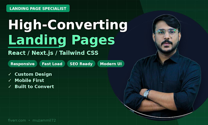 build a high converting landing page in react