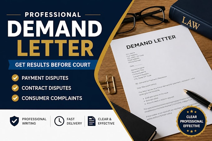draft a professional demand letter for your dispute