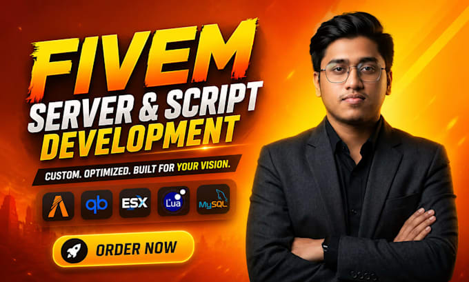 develop custom qbcore or esx fivem server and fix bugs