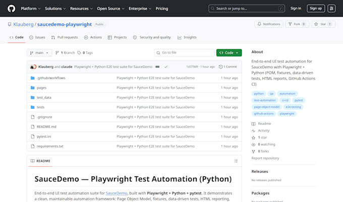 create automated playwright tests for your web app in python