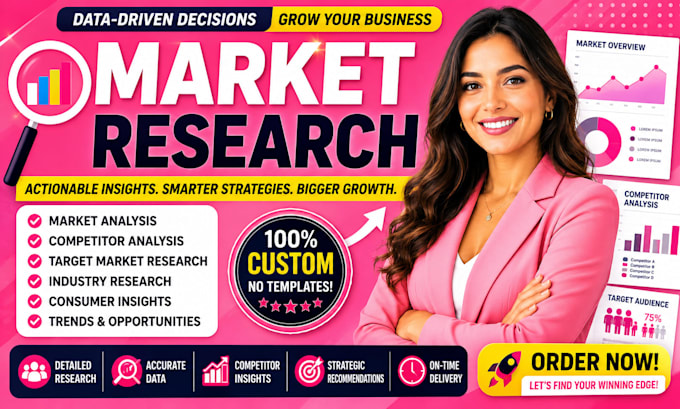 do professional market research, competitor analysis and insights