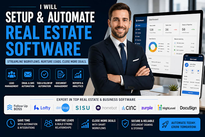 setup followup boss lofty dotloop sisu homebot cinc zurple gohighlevel docusign