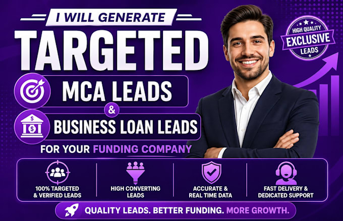 provide recent aged mca leads, business loan leads