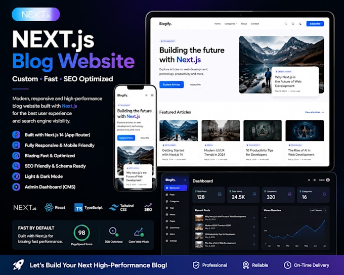 develop a customized blog website