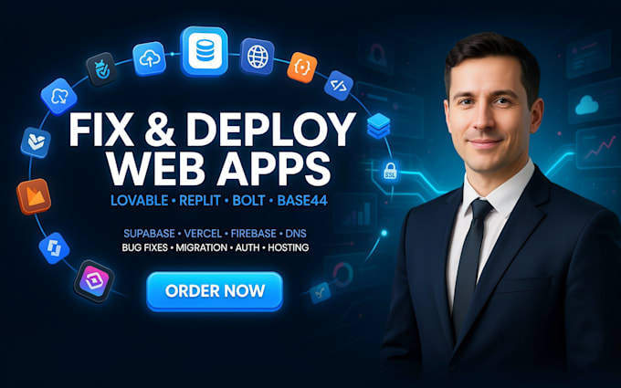 fix deploy web app with lovable replit bolt supabase dns vercel firebase base44