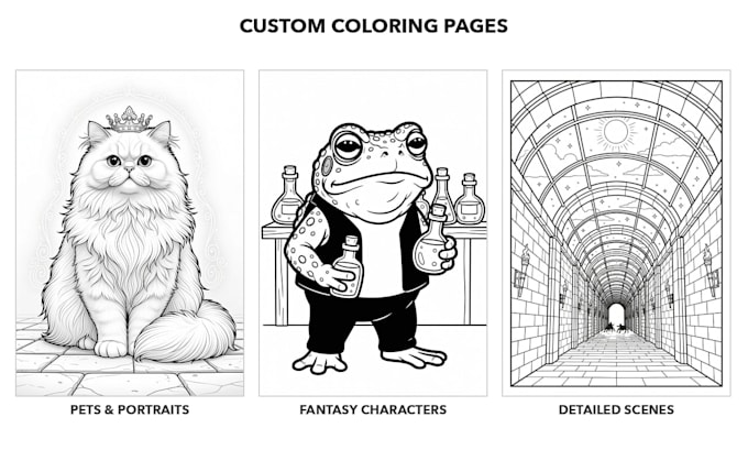 create a custom coloring book page from your photo or idea