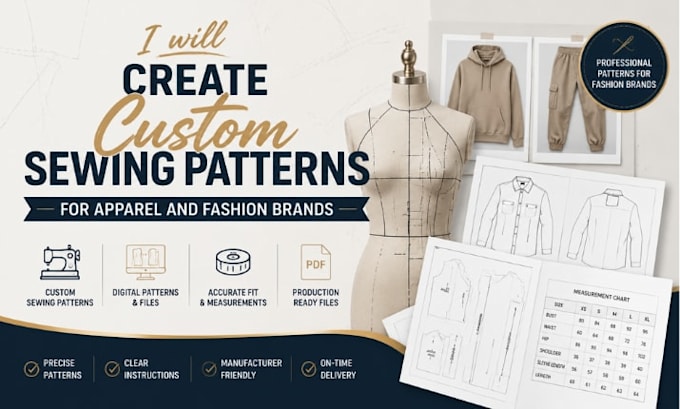 create custom sewing patterns for apparel and fashion brands