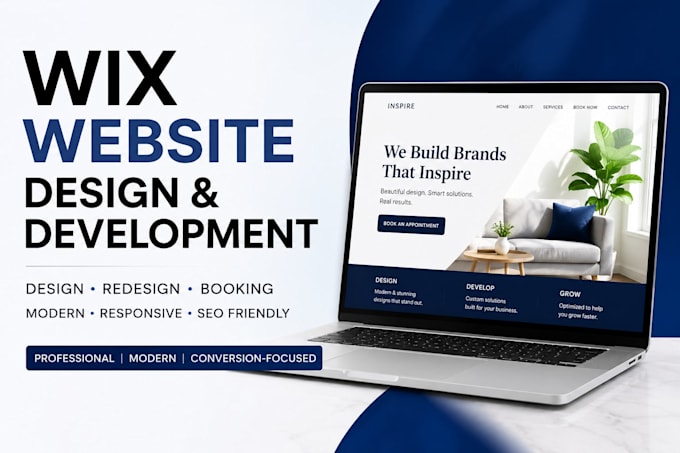 create wix website develop wix website design wix website redesign wix booking