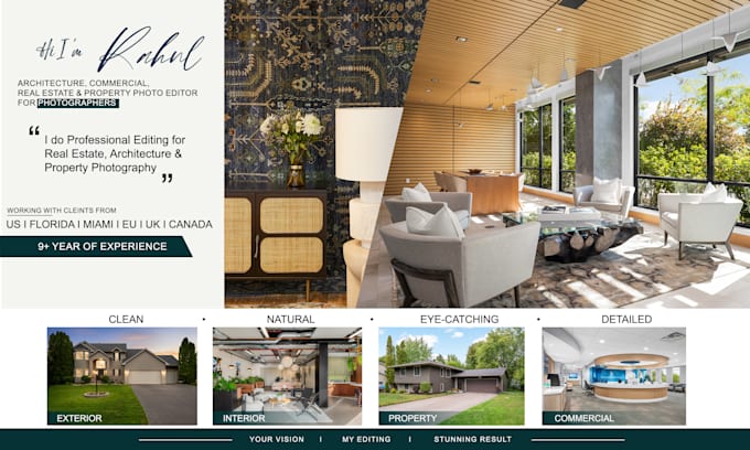 do architectural and real estate photo editing