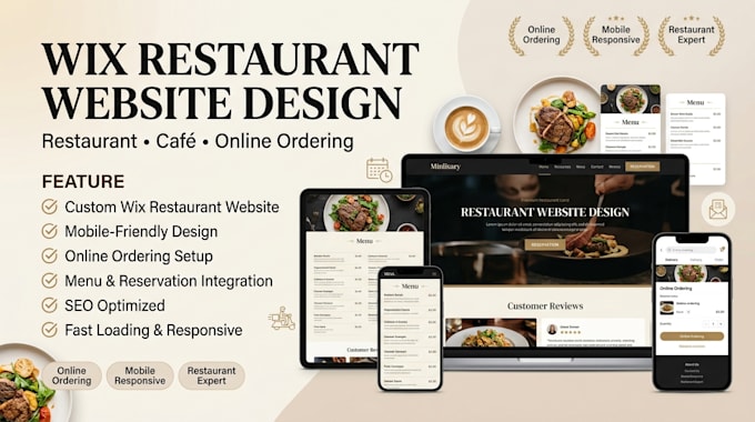 design redesign a wix restaurant website cafe website with online ordering