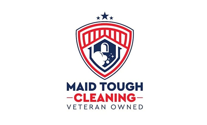 design veteran owned cleaning business logo