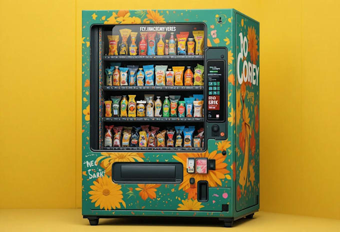 do a catchy vending machine design