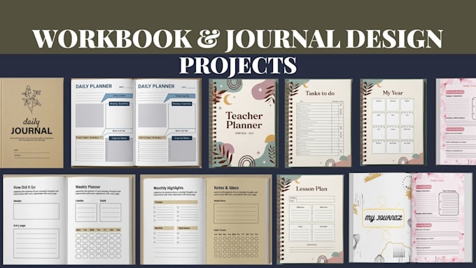design kdp interior printable devotion journal workbook planner, prayer journal