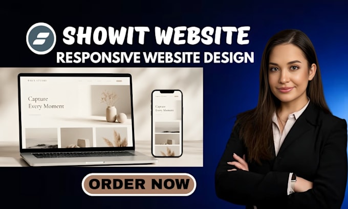 create a professional and responsive showit website design