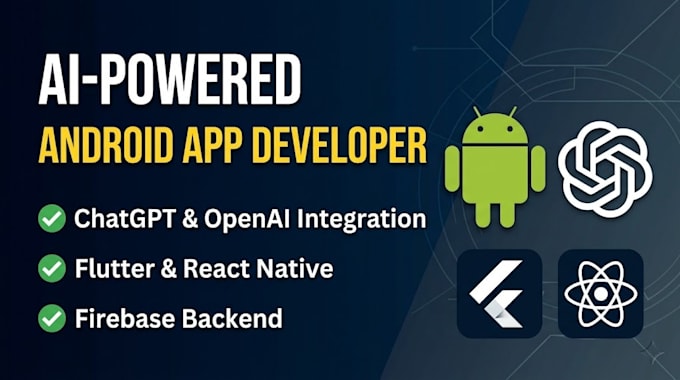 develop ai powered android app using flutter or react native