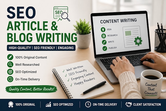 write SEO optimized blog articles and website content