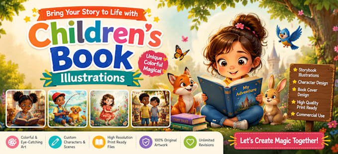 draw children storybook illustration