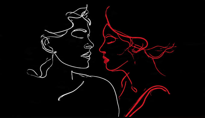 draw one line art ,vector line art illustration beautifully