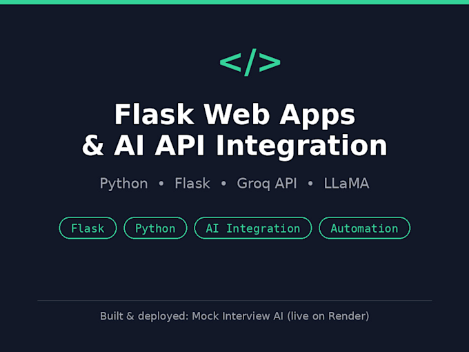 build a flask web app with ai API integration