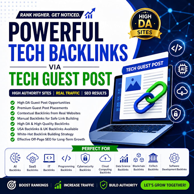 get powerful tech backlinks from trusted tech guest post sites