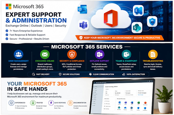 fix microsoft 365, outlook and exchange online issues