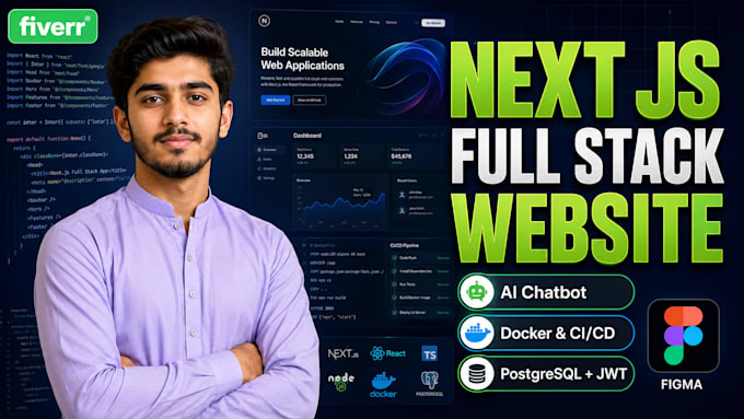 build a full stack nextjs website with ai, docker and devops
