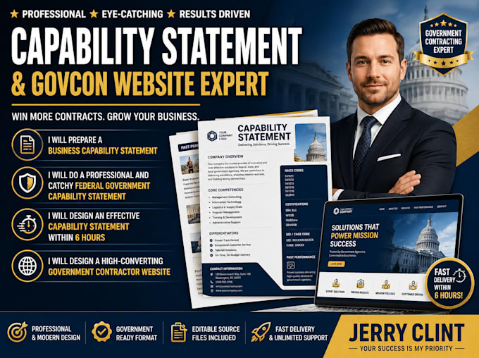 write govcon proposal rfp response capability statement design find sam gov bids