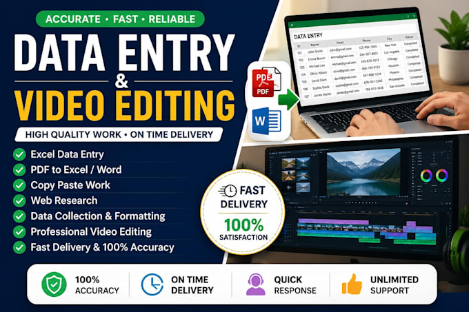 data entry video editing and ai