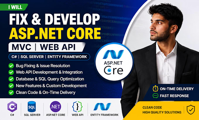 fix asp net core mvc web API and sql server issues