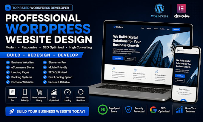 build a wordpress site for your business