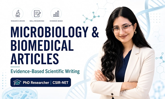 write evidence based microbiology and biomedical science articles
