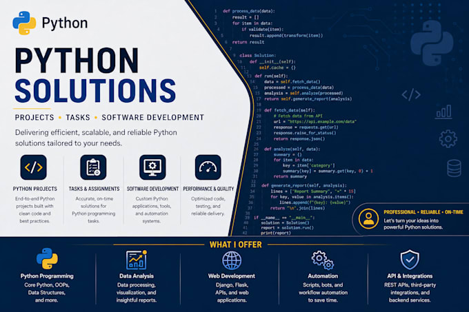code python programs, scripts, coding tasks and projects