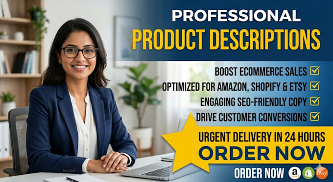 write high product descriptions for amazon and etsy