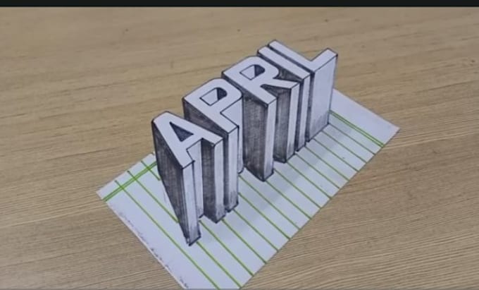 create a custom 3d name drawing and optical illusion text art