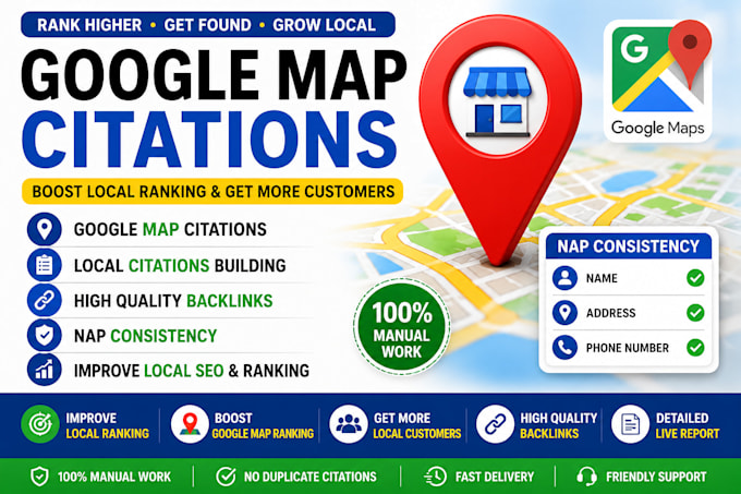 create google map citations and fix nap consistency
