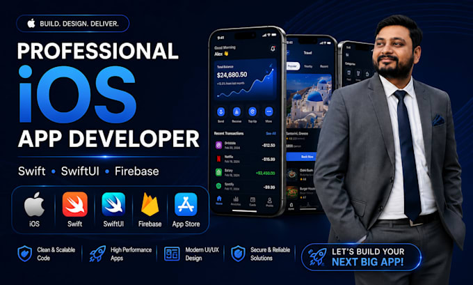 develop ios iphone app using swift swiftui and firebase
