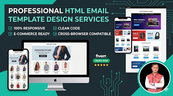 Design and code a responsive html email template by Anwar_faruk | Fiverr