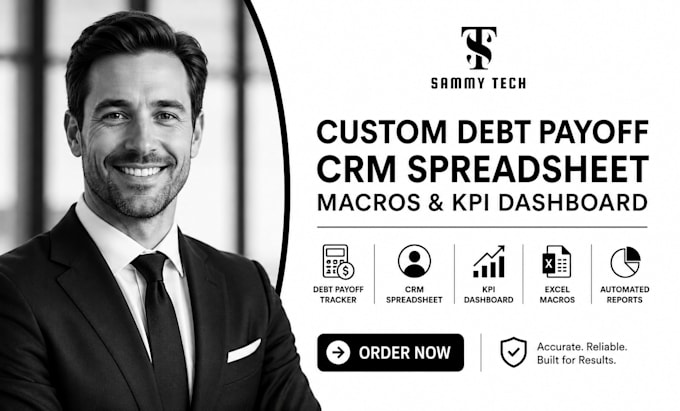 create custom debt payoff CRM spreadsheet macros KPI dashboard with claude