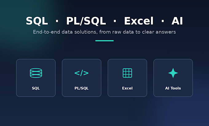 provide professional ms excel and sql database services