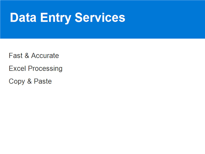 professional data entry excel services