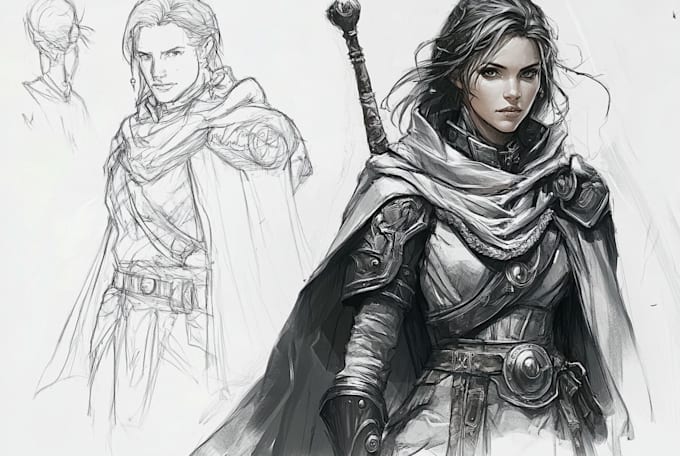 fantasy character sketch for you