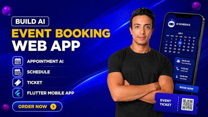 build ai event booking web app appointment ai schedule ticket flutter mobile app
