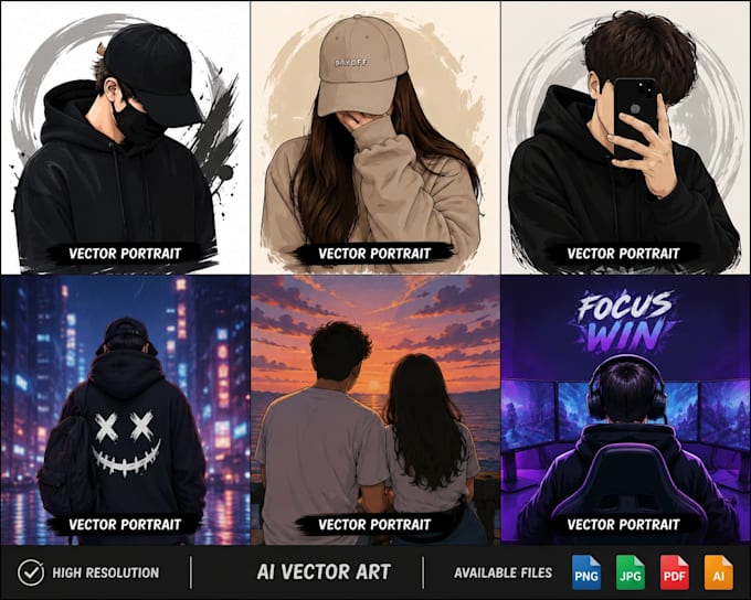 turn your photo into stunning ai vector portrait art