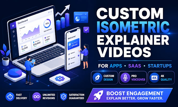 create a custom 2d isometric explainer video animation