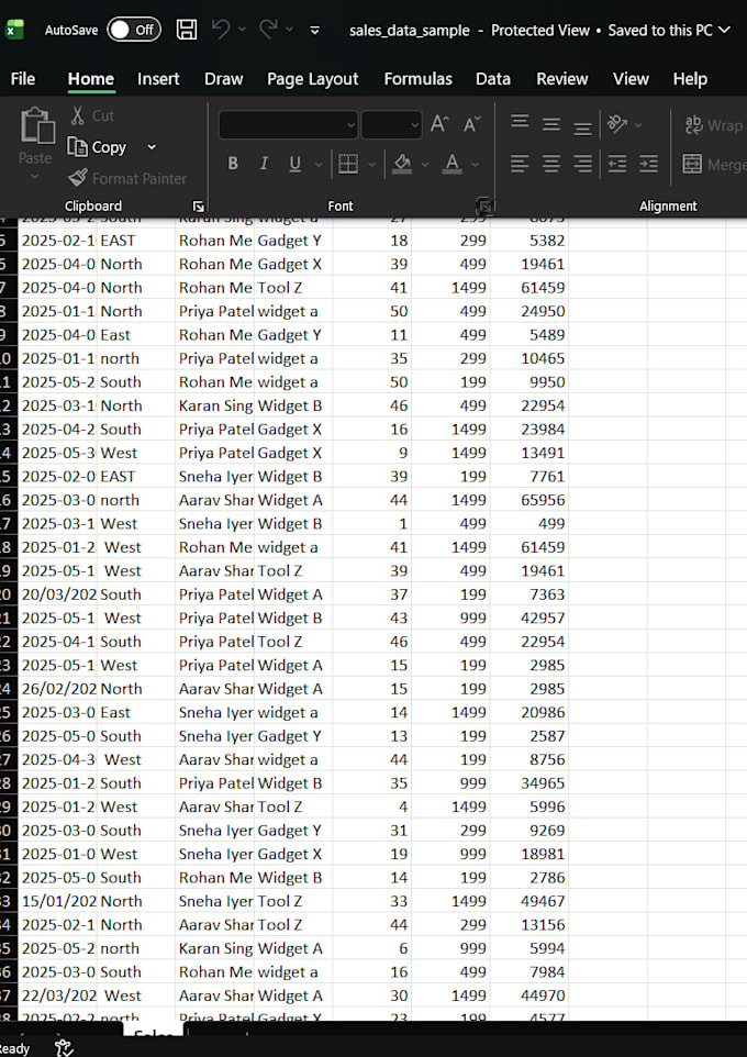 clean messy data and build automated excel reports in python