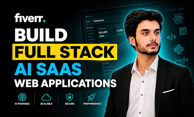 build full stack ai saas web applications in react python and node js