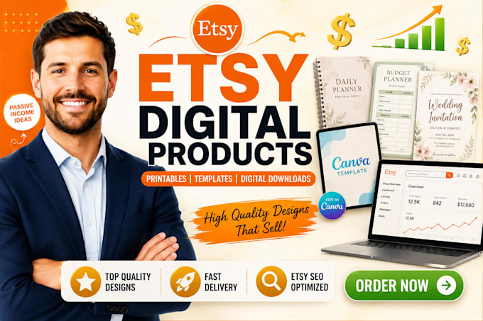 create profitable etsy digital products, printables printables and templates