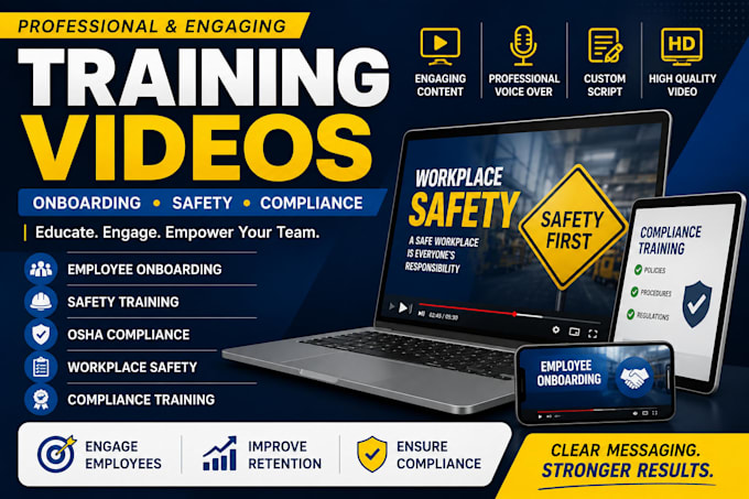create engaging onboarding, safety training, and compliance training videos