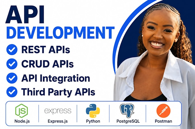 develop rest API, API integration, node js backend services