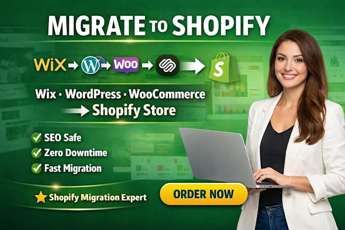 migrate wix to shopify wordpress migration squarespace woocommerce to shopify